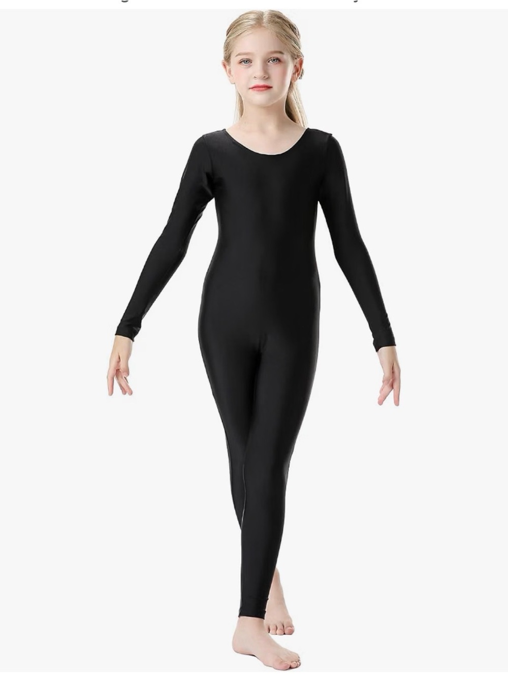 Kids Black Long Sleeve One-Piece Bodysuit